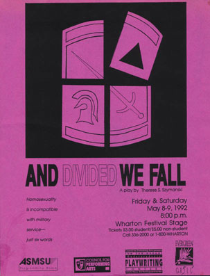 Poster from world premiere of And Divided We Fall