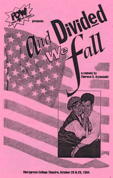 Front cover of the program for POW's revival of And Divided We Fall.